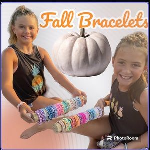 “Fall Vibe” Clay Beaded Bracelets will make to size.